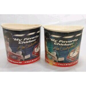 2004 NASCAR KFC #8 Dale Earnhardt Jr Set 2 Kentucky Fried Chicken Buckets  #NKFC